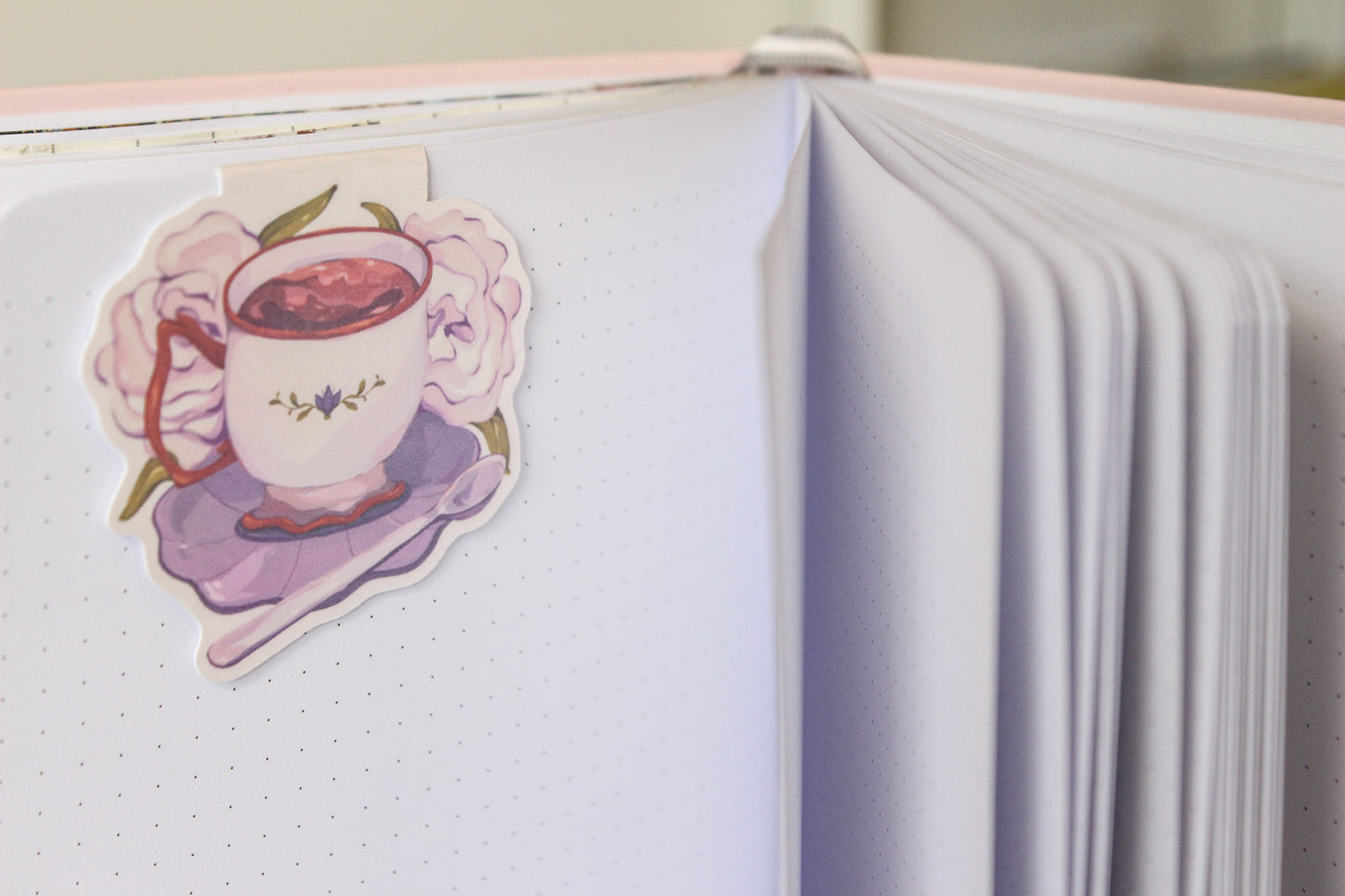 Lavender Tea Time - Magnetic Bookmark