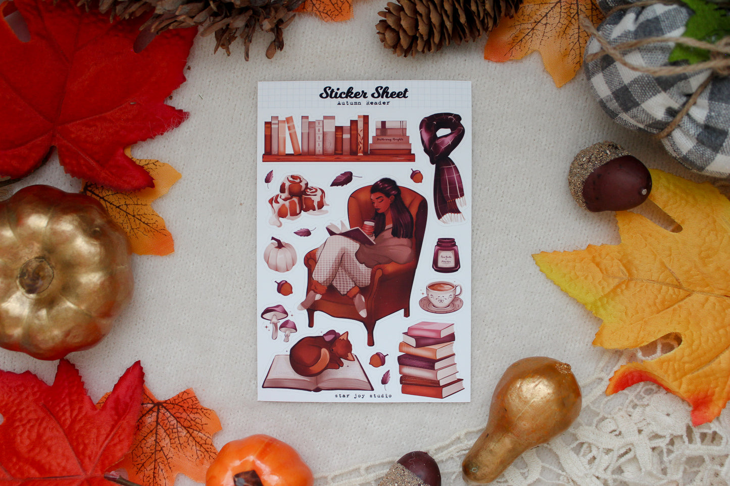 Autumn Reader Sticker Sheet