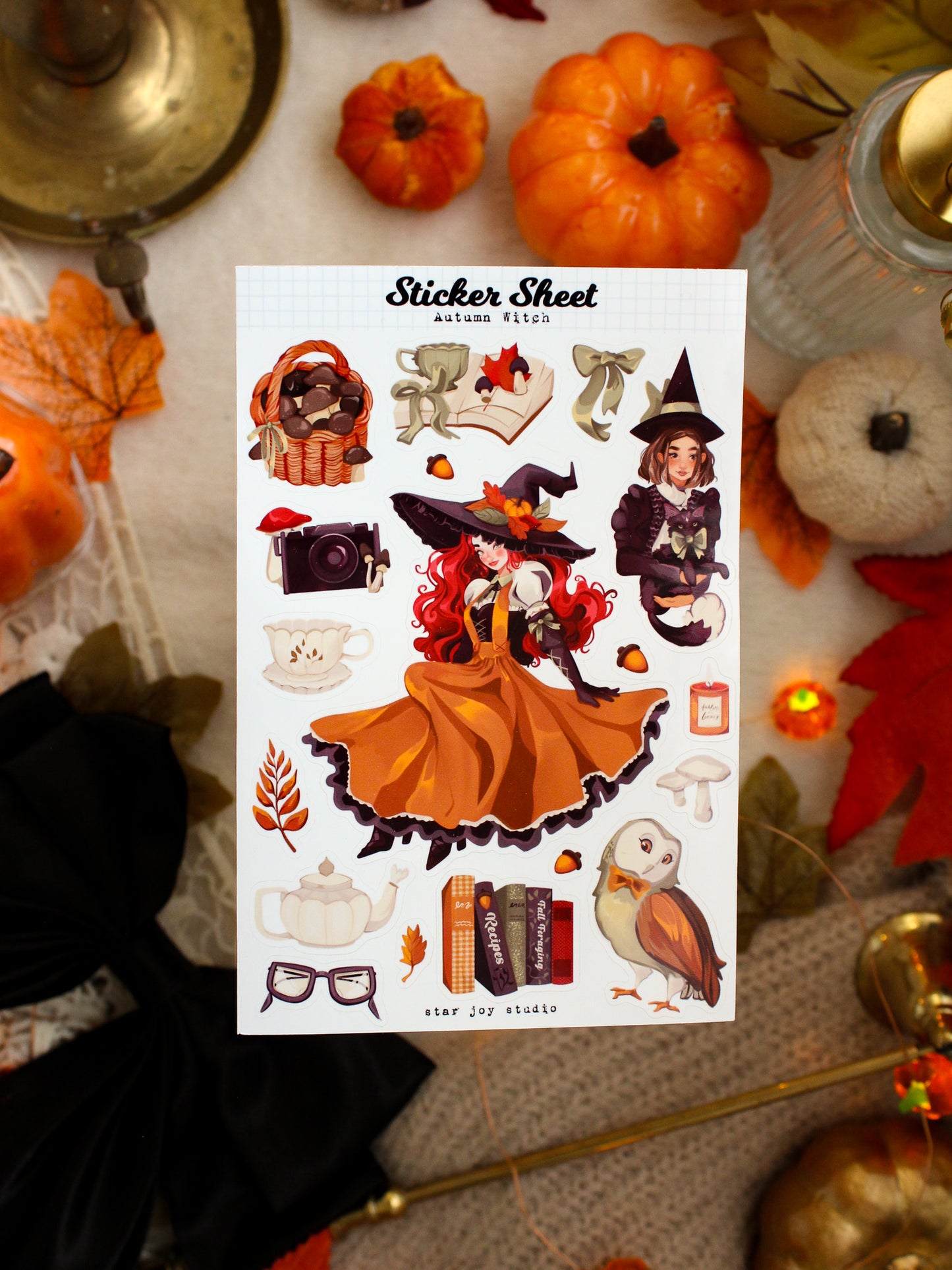 Autumn Witch Sticker Sheet