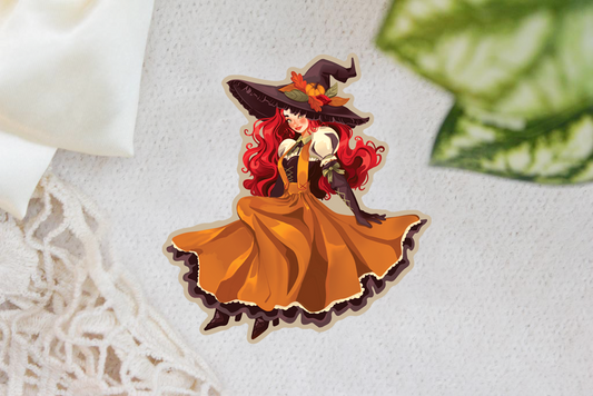 Autumn Witch Sticker Flake