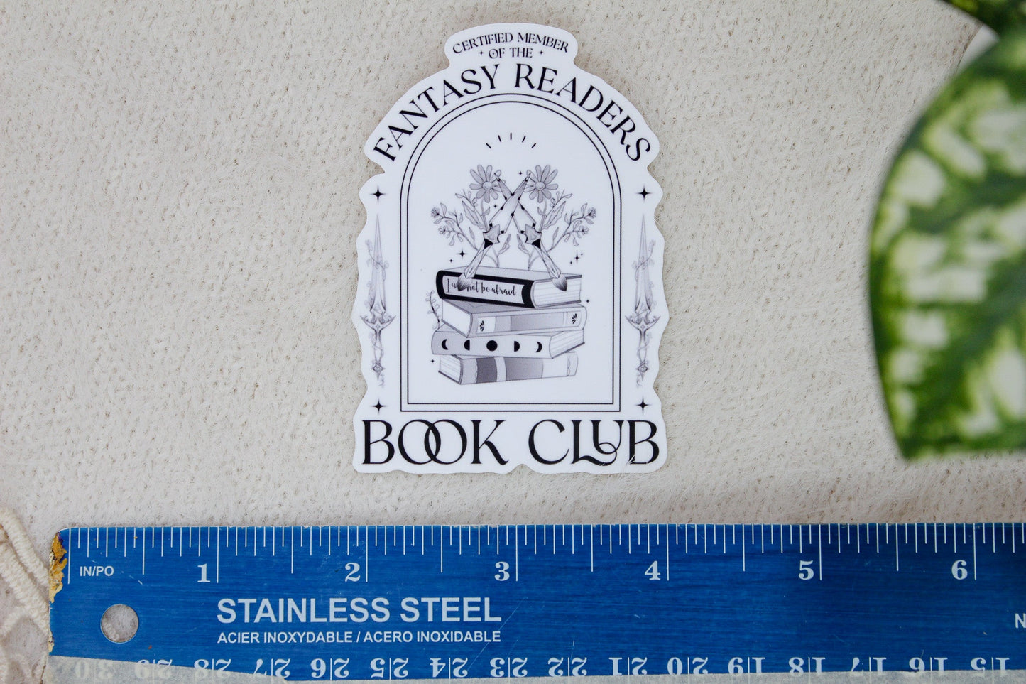 Fantasy Reader Book Club Sticker Flake