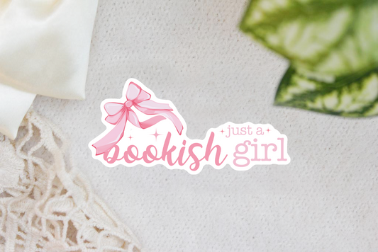 Just A Bookish Girl Sticker Flake