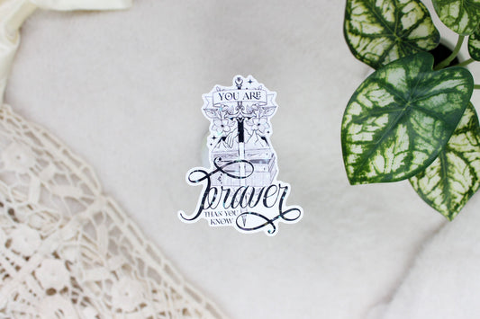 You Are Braver Than You Know Fantasy Glitter Sticker Flake