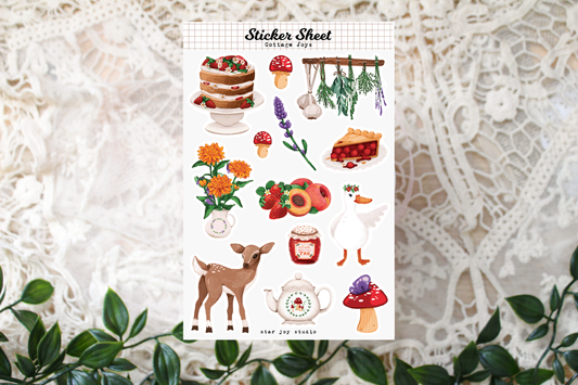 Cottagecore Sticker Sheet