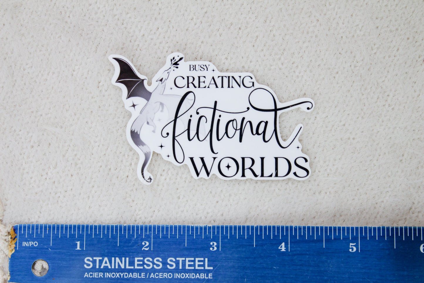 Busy Creating Fictional Worlds Sticker Flake