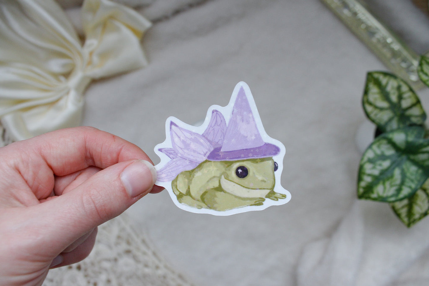 Frog Wizard Holographic  Sticker Flake