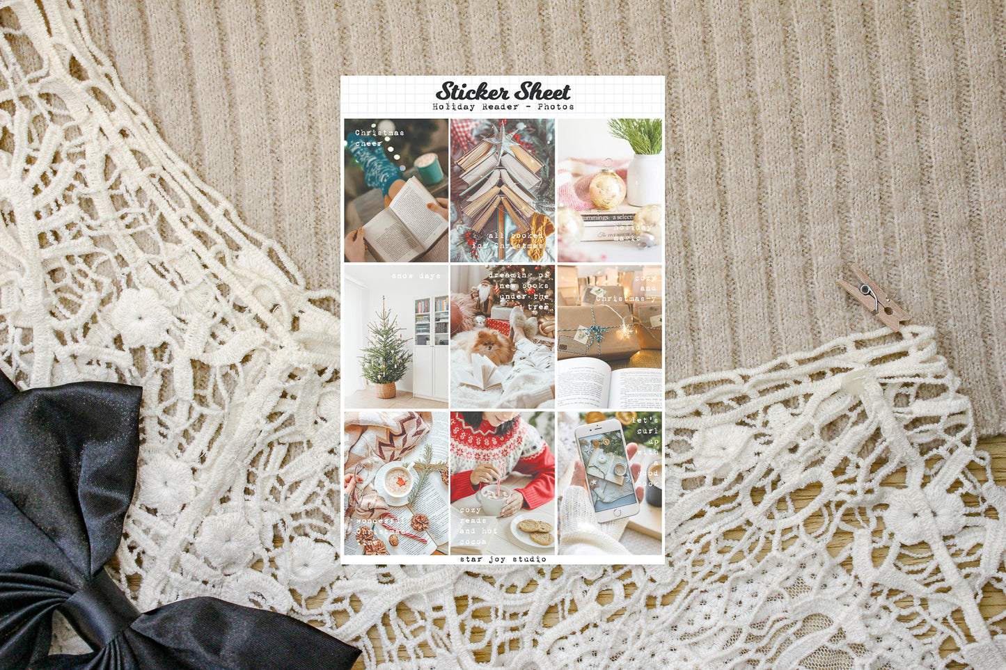 Holiday Reader Photo Sticker Sheet