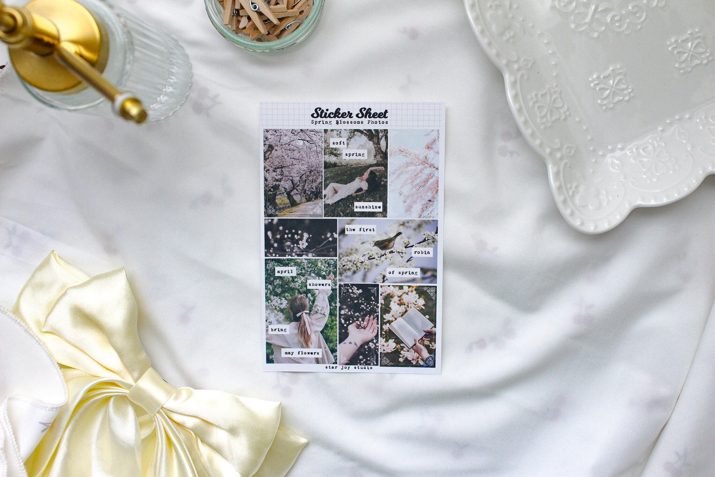 Spring Blossoms Photo Sticker Sheet