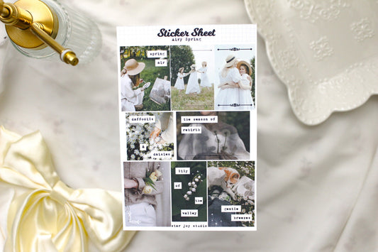 Airy Spring Photo Sticker Sheet