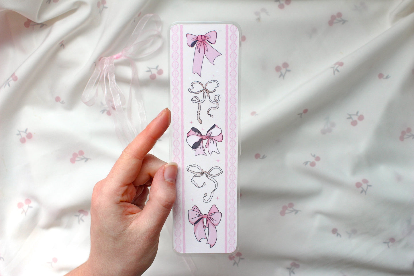 Coquette Bows Laminated Bookmark