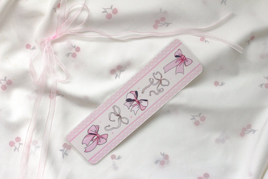 Coquette Bows Laminated Bookmark