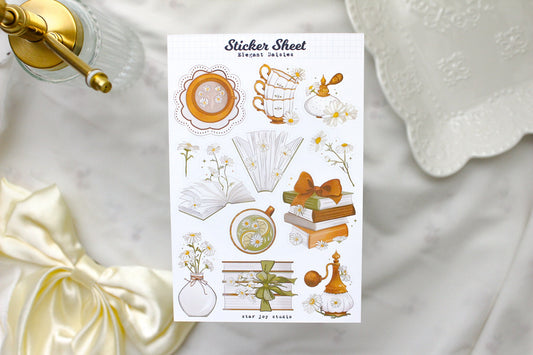 Elegant Daisies Sticker Sheet