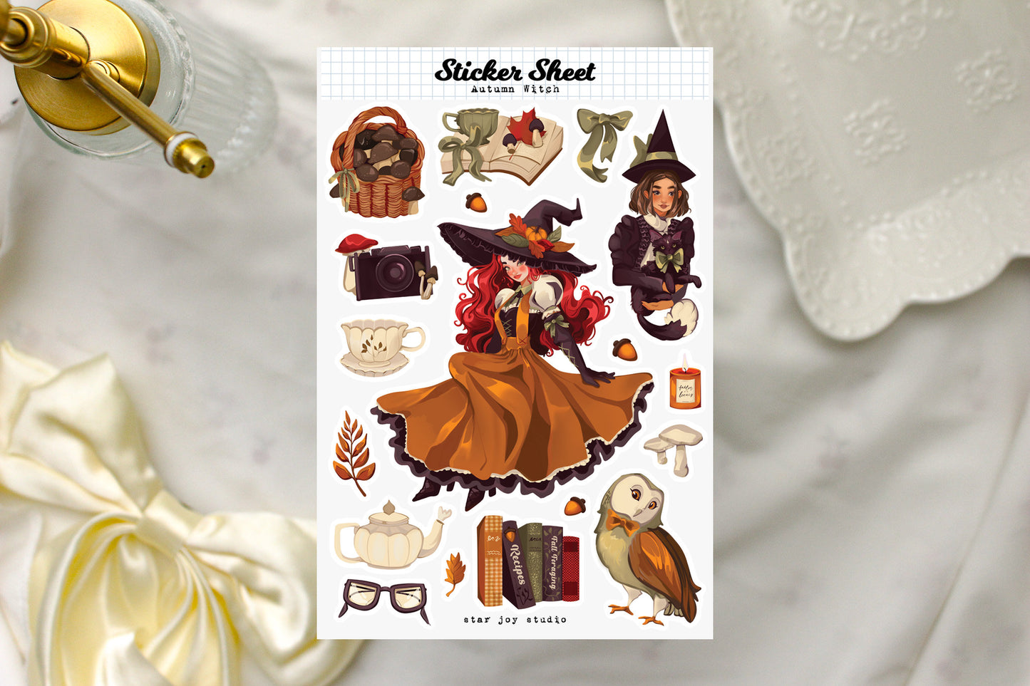 Autumn Witch Sticker Sheet