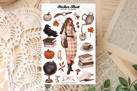 Autumn Academia Sticker Sheet