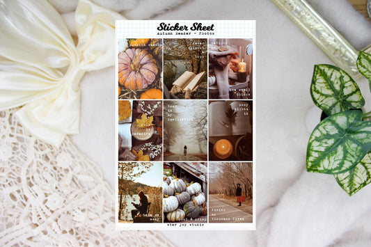 Autumn Reader Photo Sticker Sheet