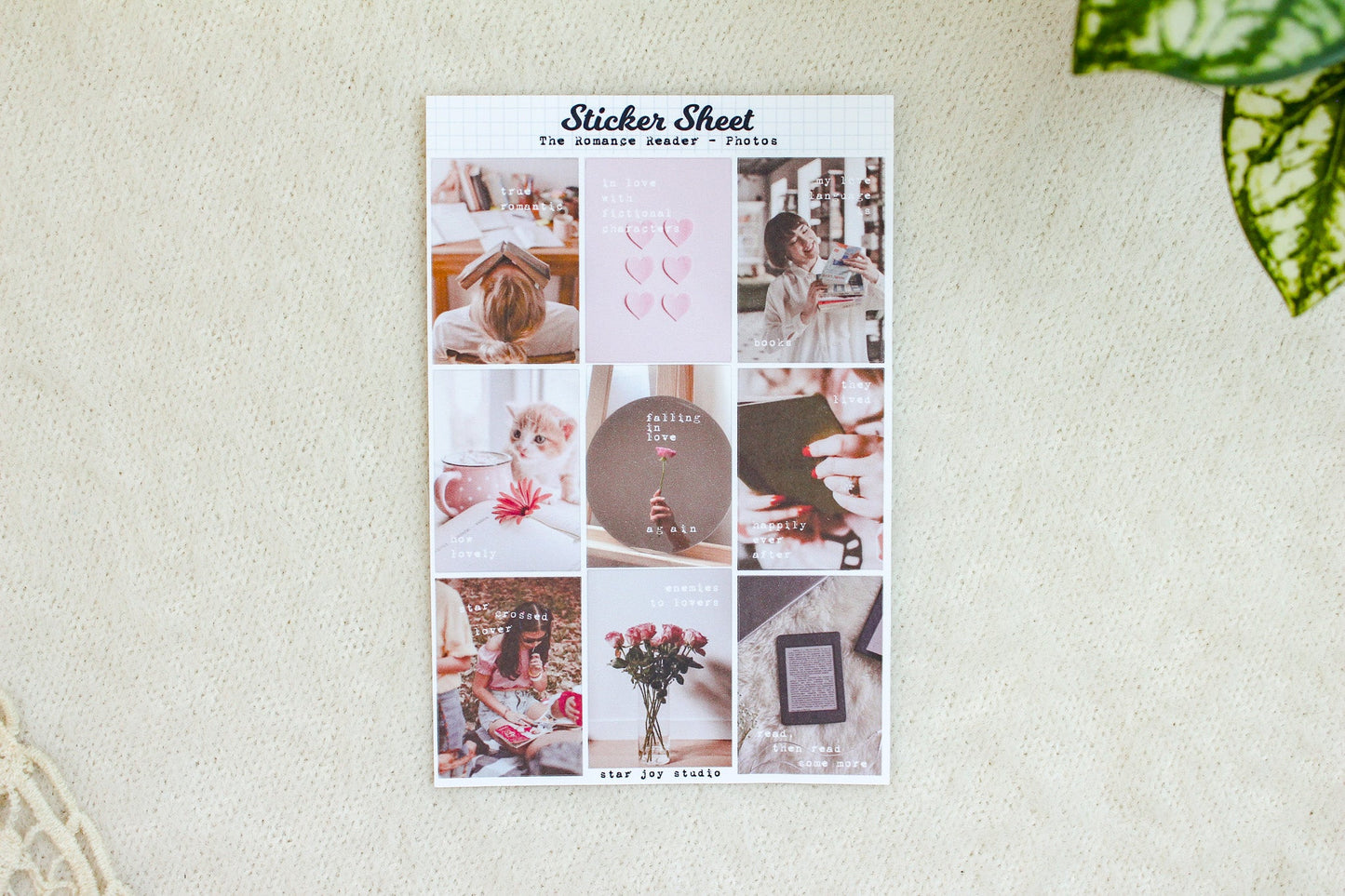 The Romance Reader Photo Sticker Sheet