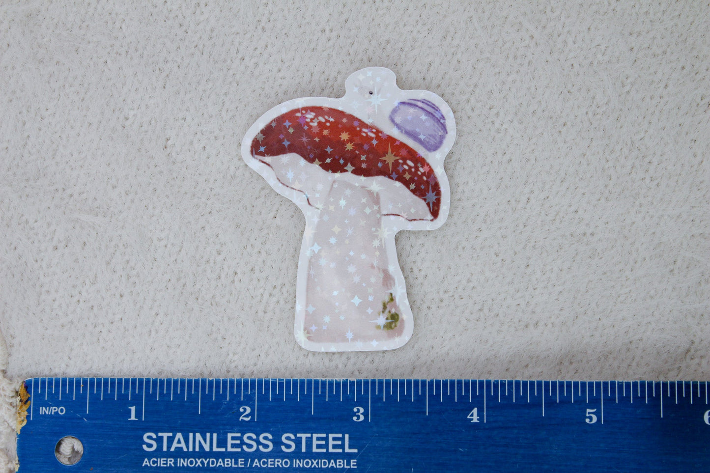 Mushroom Snail Holographic Sticker Flake