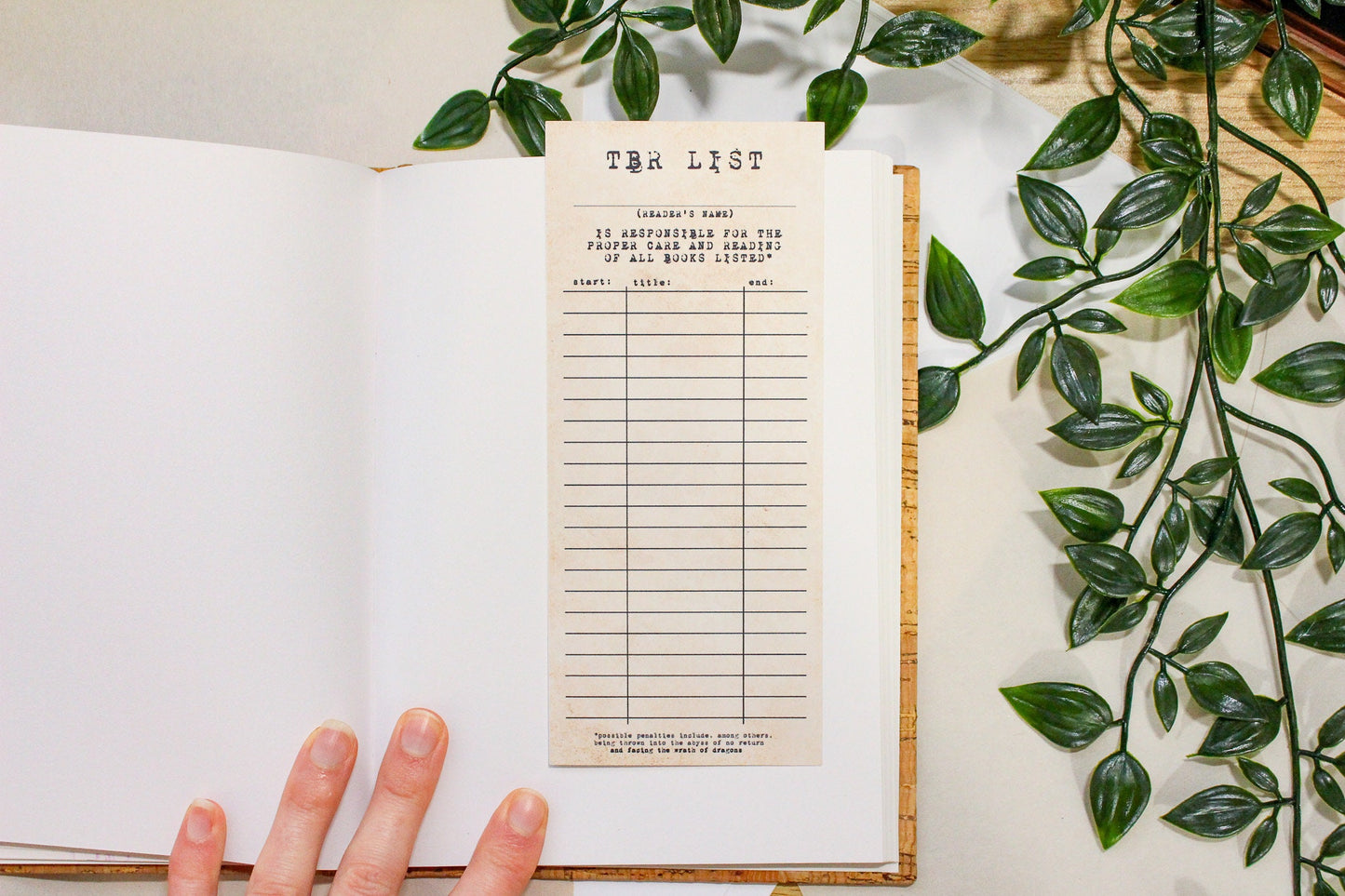 TBR List Bookmark